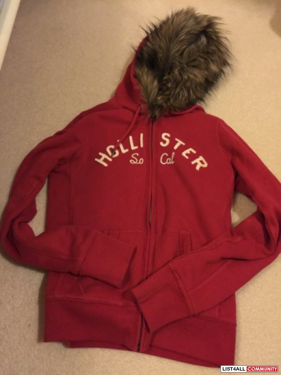 hollister fur lined hoodie