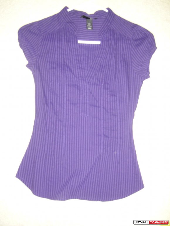 purple dress shirt women's