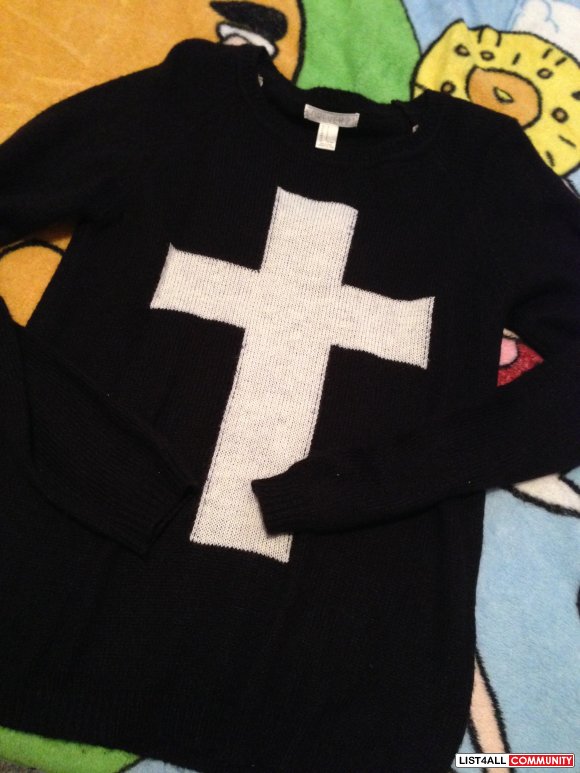 F21 Cross Knit Sweater
