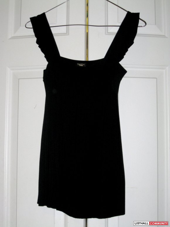 (QUICKSALE $15) Black Talula Ruffle Tank-Top (xs)