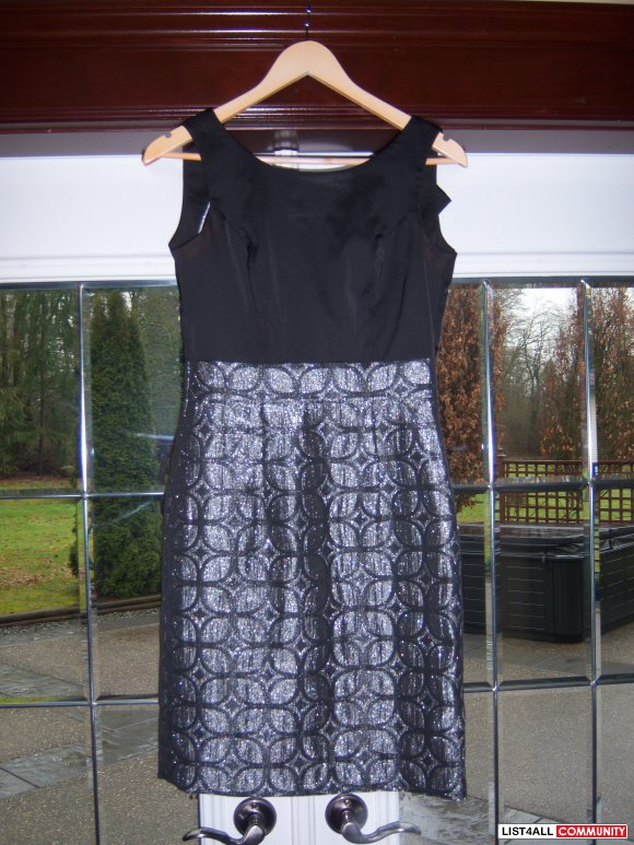 H&M Black and Silver Dress - Size 4