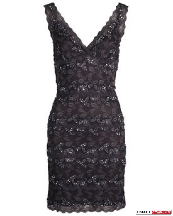 le chateau black lace dress