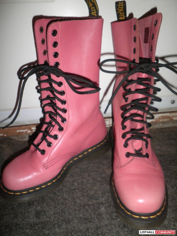 pink doc martens size 6