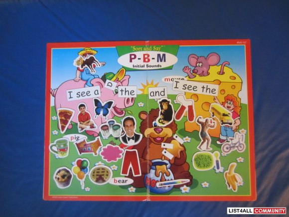 Magnetic Game "Sort and Say" P-B-M Initial sounds