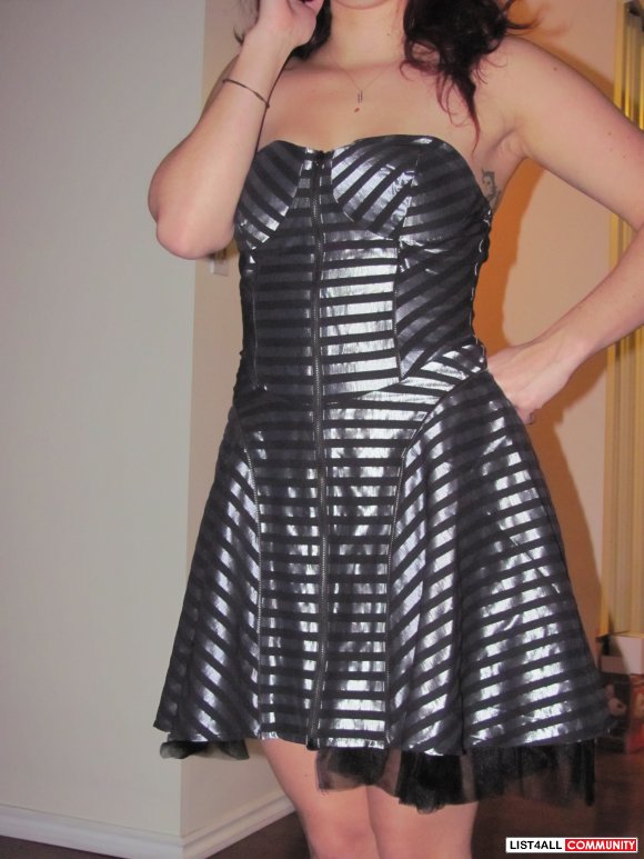 Silver and Black Forever 21 Dress