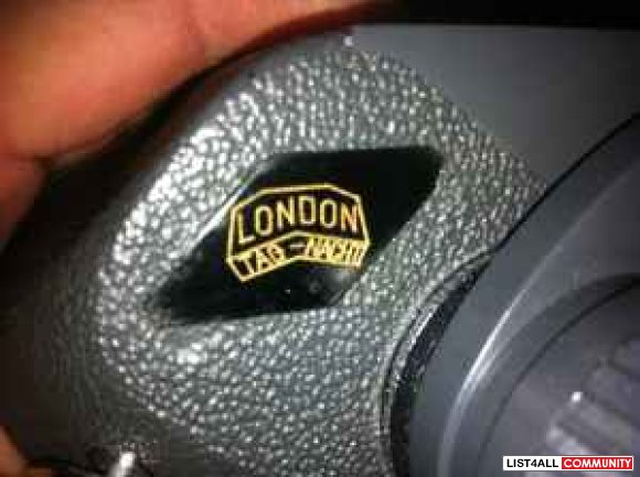 Vintage London Binoculars in Case