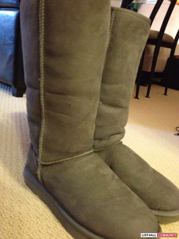 tall boots gray