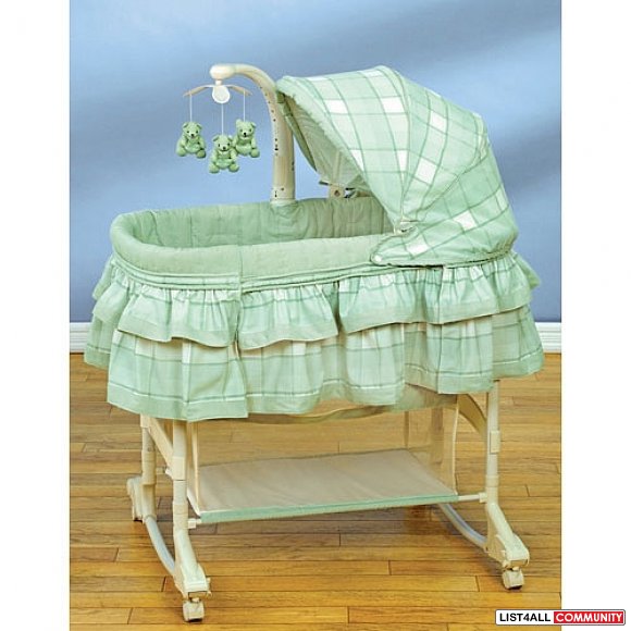 vintage rattan bassinet
