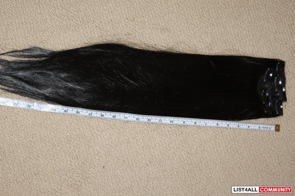 HAIR EXTENSIONS 24 inches 60 centimeters ! VERY NEW 160 g QUICK SALE