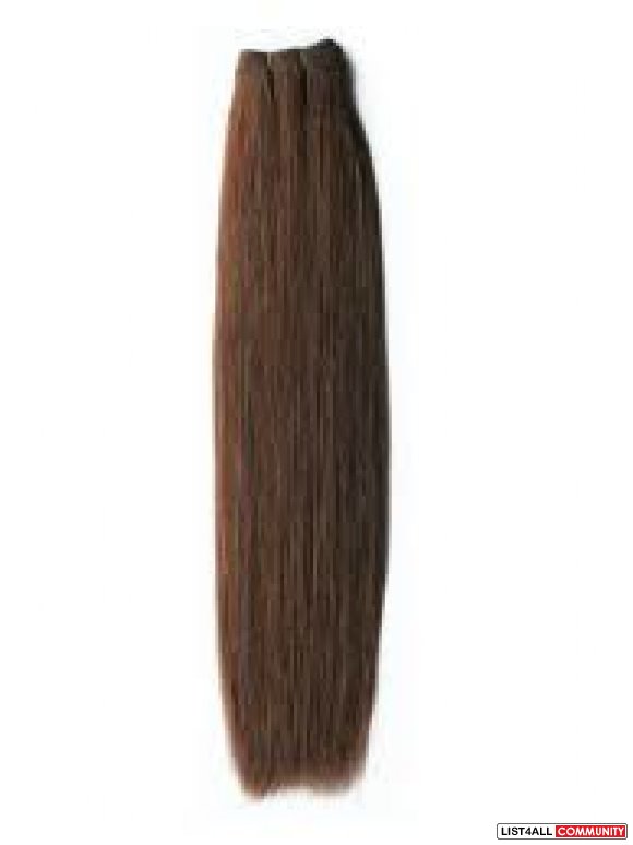 100% REMY Human Hair Brown Hair Extentions 20 inches 8 pieces