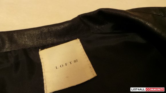 Loft 82 Black Vegan Leather Vest OS