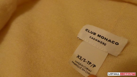 Club Monaco Beige Cashmere Sweater Wrap XS-S