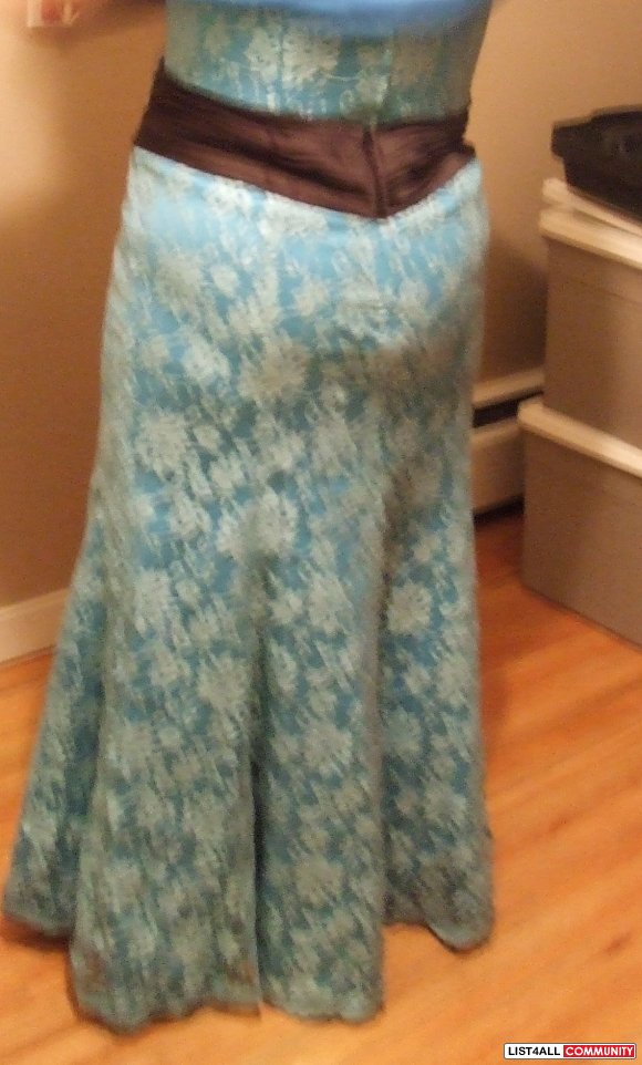 beautiful blue gown/grad gown/dress-will let it go with reasonable pri