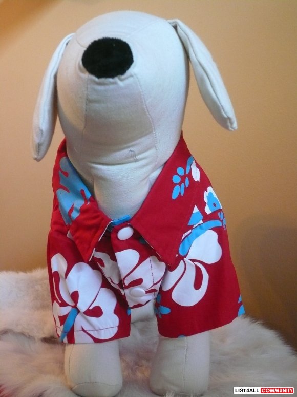 Brand New Dog Clothes: Aloha Hawaiian Surf Camp Shirt Apparel