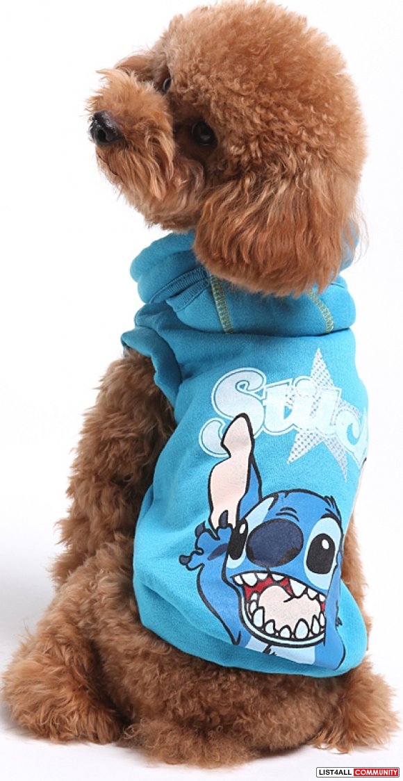Stitch Hoodie Sweatshirt Warm Jacket Dog Apparel