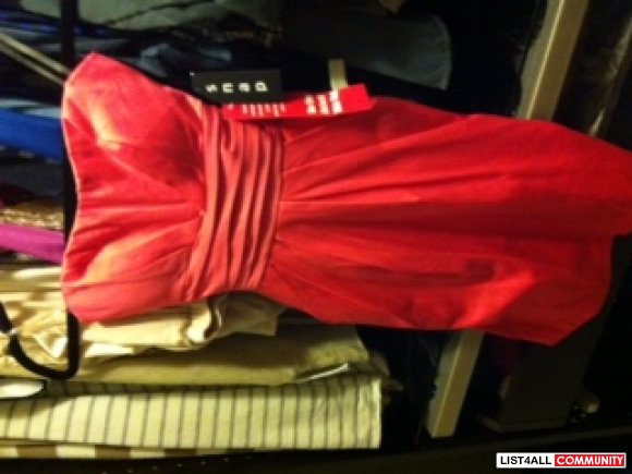 NEW - Coral Strapless Dress - CUTE! (XS)