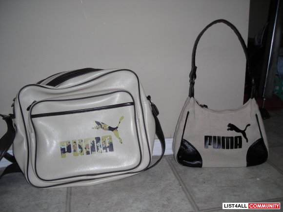 3 puma bags the wihite&nbsp; bag im askin 25$&nbsp; and the other are