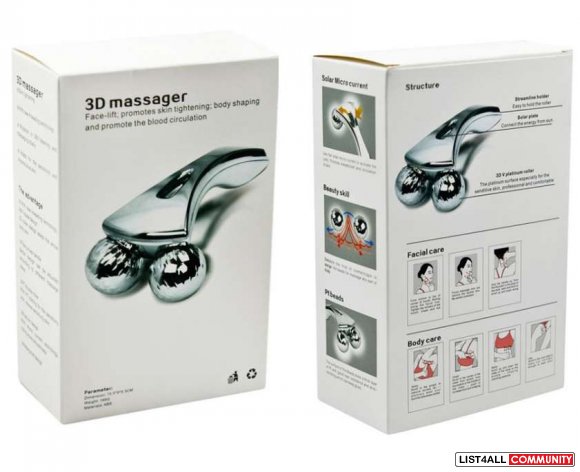 3d Dual Head Massager Solar Micro Roller Slimming Exercise