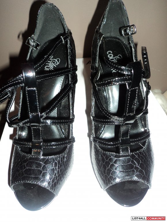 never worn black snake skin high heels from sirens size 9 paid $30 ask