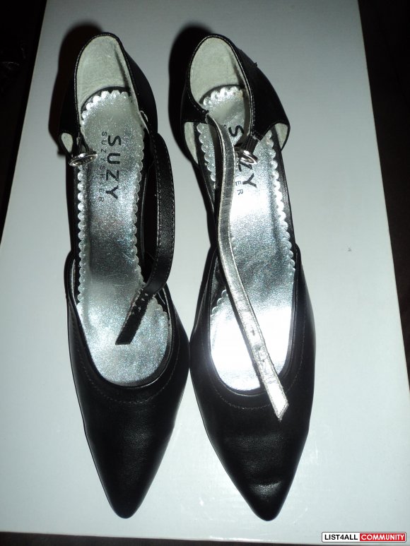 black pointed small heels from suzy shier size 8 paid $20 asking $5-10