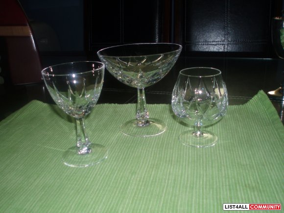 German Hand Crafted Crystal Stemware (32 pieces) $250