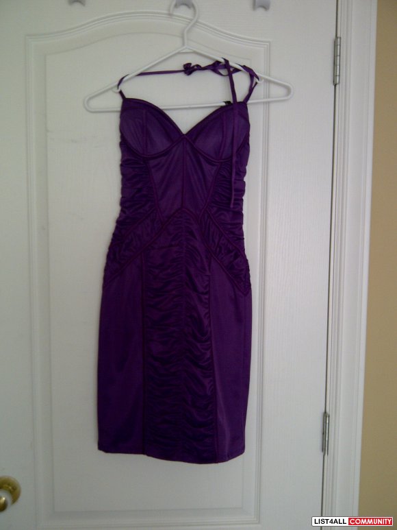 bebe purple dress