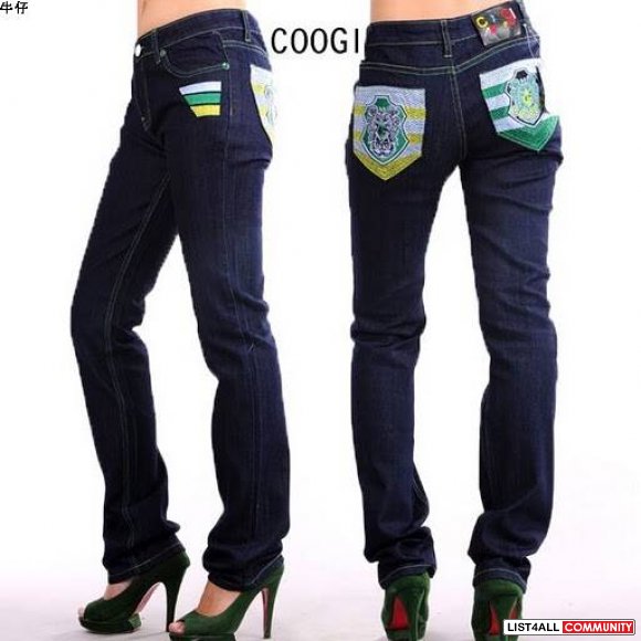 Coogi Womens Belted Jeans Black size：26-30