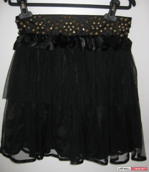 Black Tiered Skirt - Twelve by Twelve - Sz S