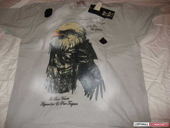 Dom Rebel "Patriot" Swarovski Crystals Tees BNWT Sizes M,L,XL