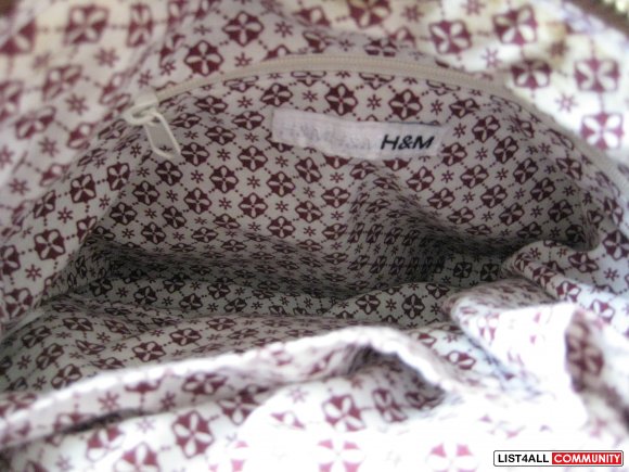 H&M SOFT LEATHER BEIGE/TAN CROSS BODY BAG