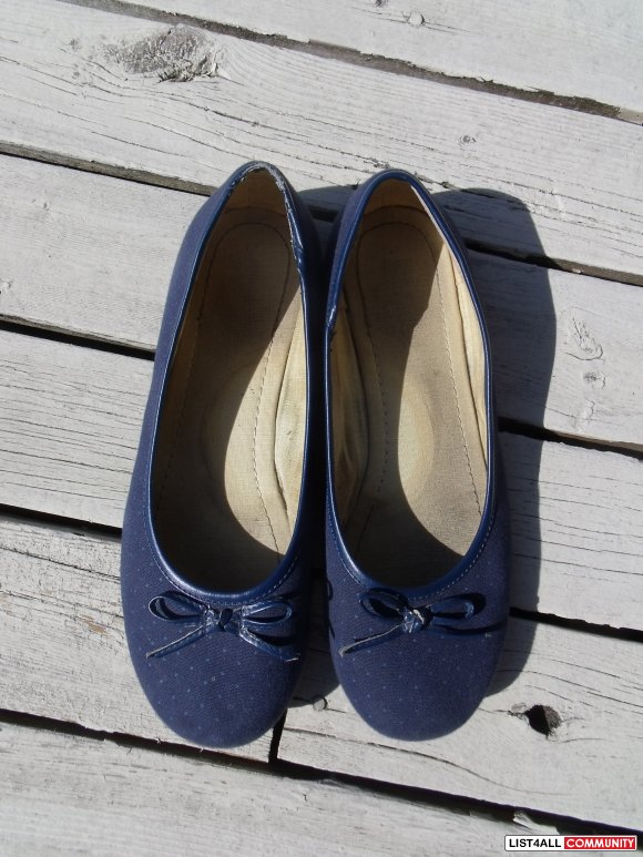 polka dot ballerina flats
