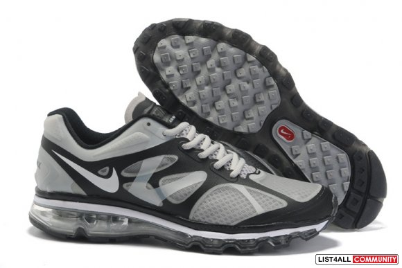Nike Air Max+ 2012 Running Shoes Grey Black