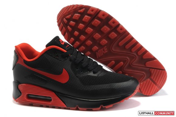 Mens Nike Air Max 90 Running Shoes Red