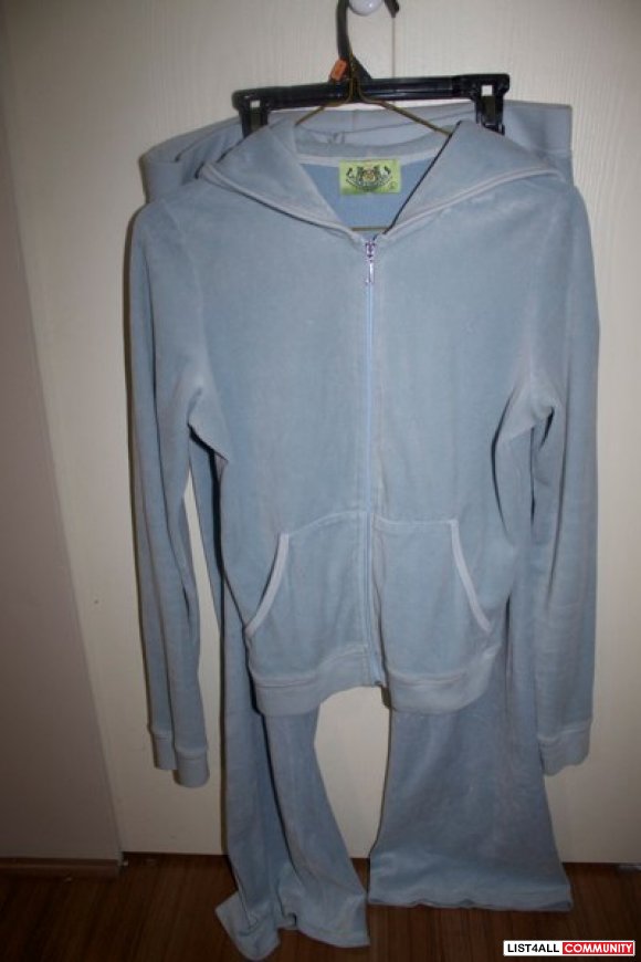 powder blue sweatsuit
