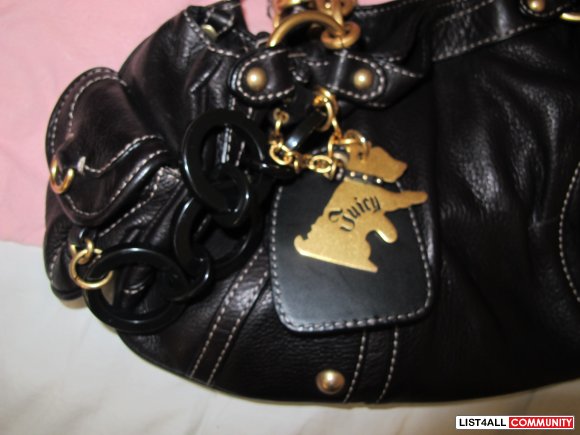 Black Juicy Leather Bag