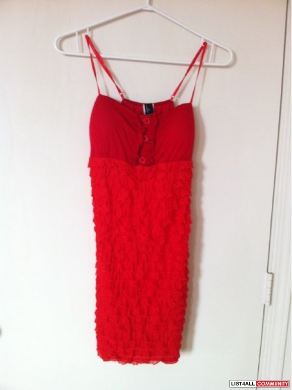Red dress, size S