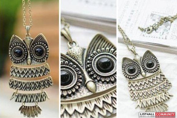 Beautiful Silver Owl Necklace